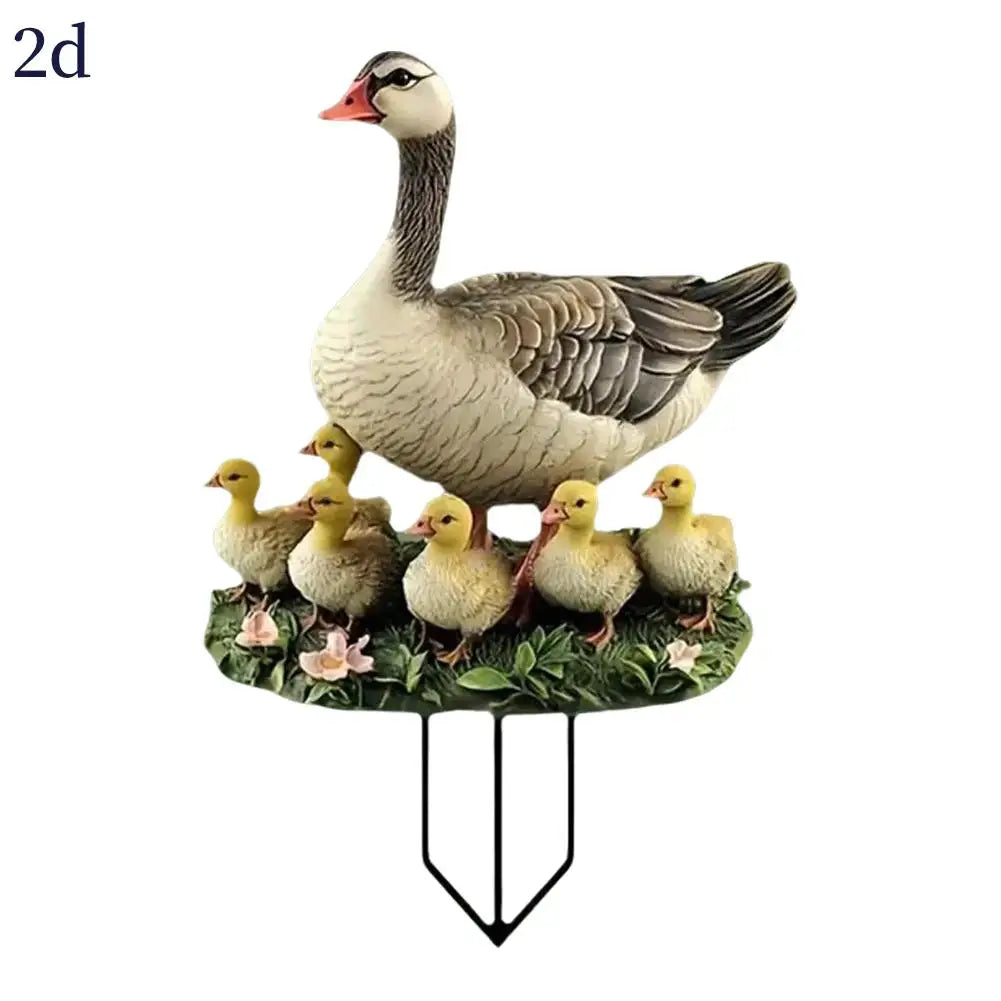 Weatherproof Acrylic Bird Ornament Garden Stake for Outdoor Decor