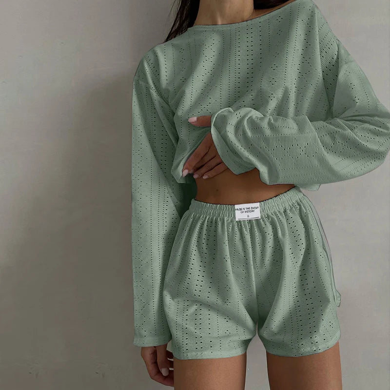 MALEY LifeStyle Spring Women's Pajama Set with Shorts