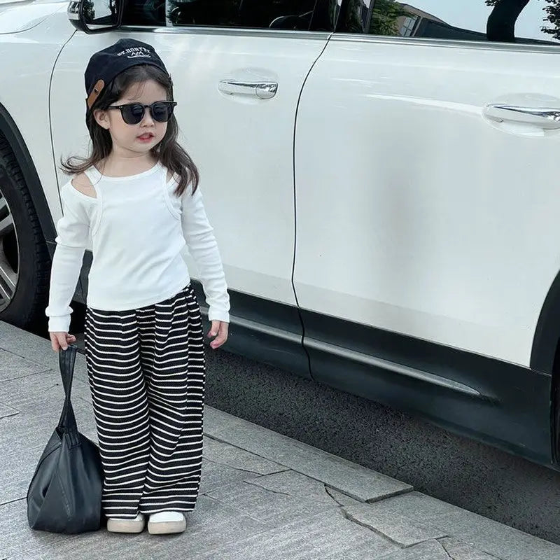 Girls Casual Long Sleeve Cotton Top for Ages 4-6Y Autumn