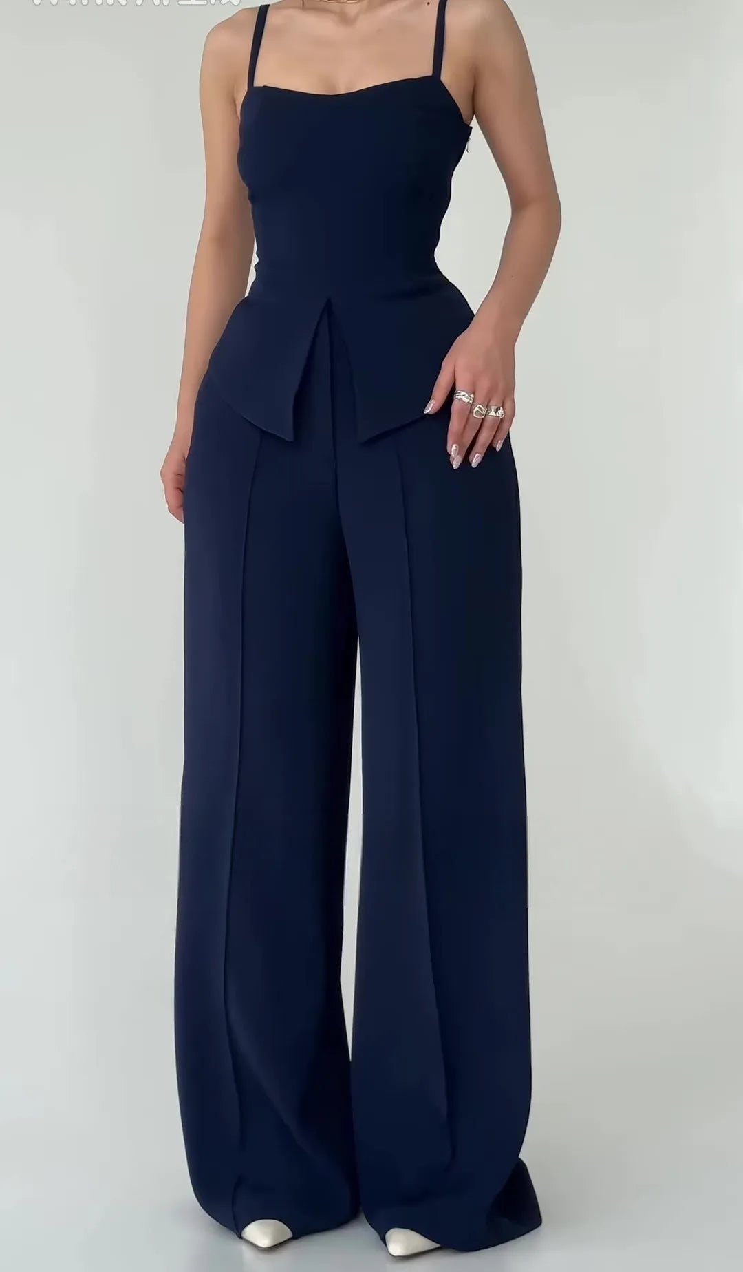 Chic Polyester 3 Piece Pant Set with Blazer for Women