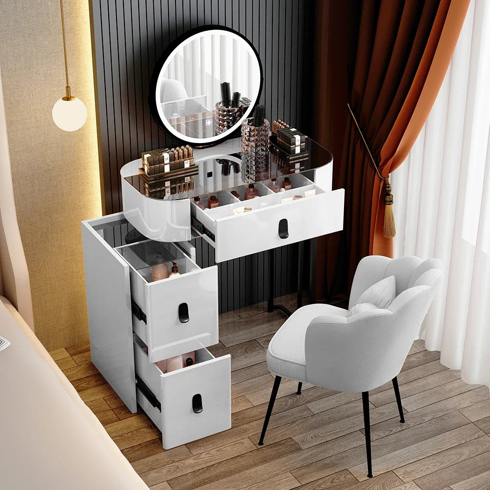 Modern Wooden Makeup Dressing Table for Girls Storage