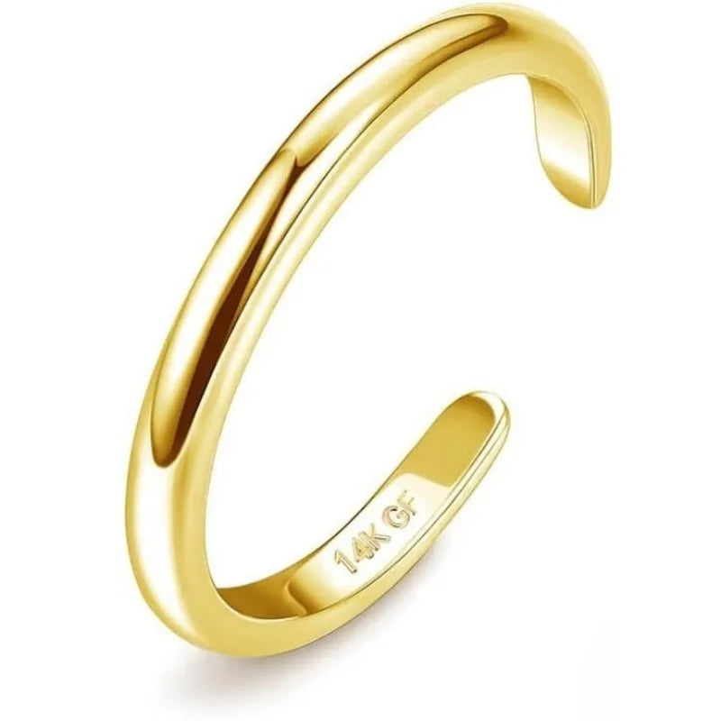 Bobisty Adjustable 14K Gold Plated Toe Rings for Women