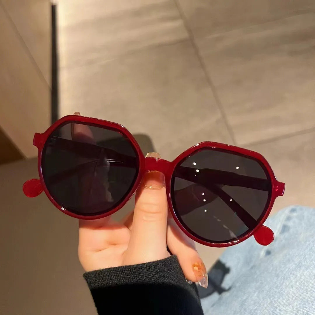 Geometry Shape Frame Vintage Sunglasses for Women by MOONBIFFY