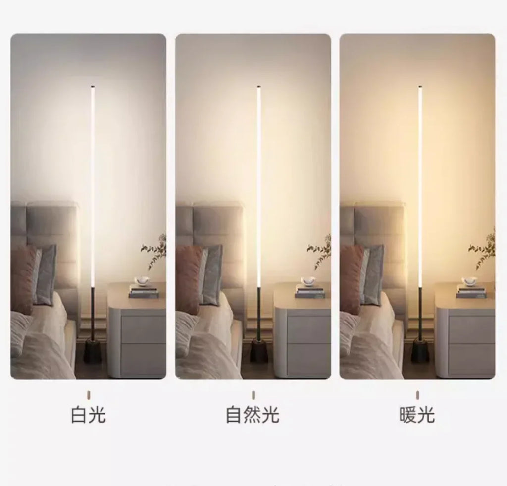 Dimmable LED Corner Floor Lamp with Remote Control for Study