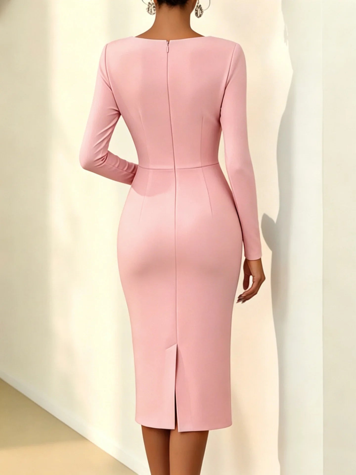 Elegant 3D Flower Midi Dress for Women by ILUKiss