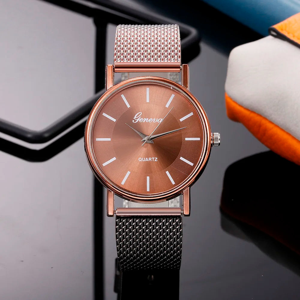 Stylish Quartz Watch for Women with Stainless Steel Band