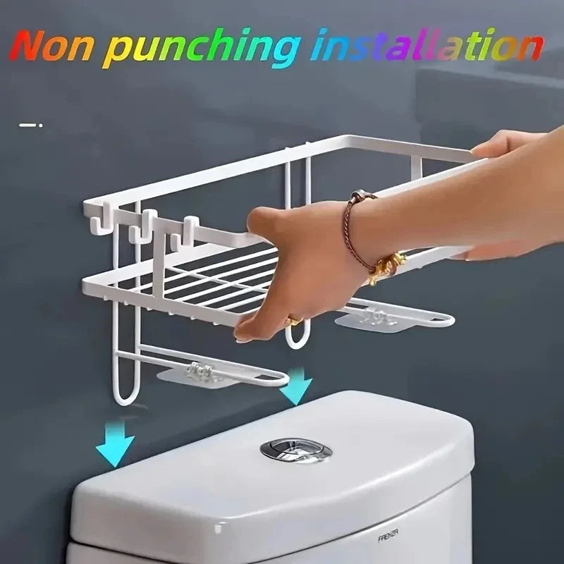Metal Over The Toilet Storage Shelf Organizer for Bathrooms