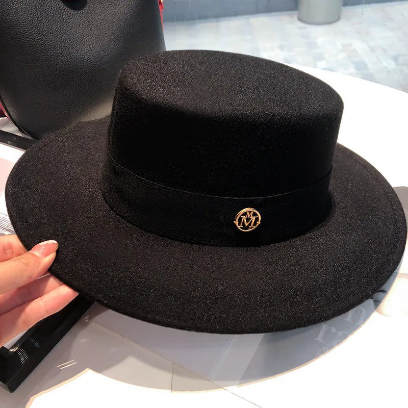 Elegant Women's Fedora Hat with Ribbon for Spring and Autumn