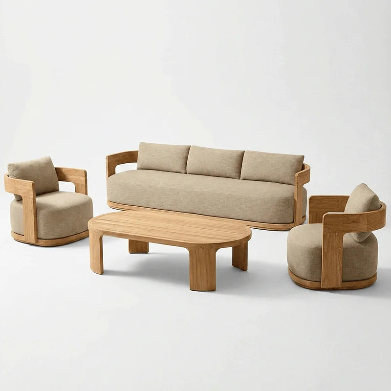 Luxury Teak Garden Sofa Set for Outdoor and Indoor Use