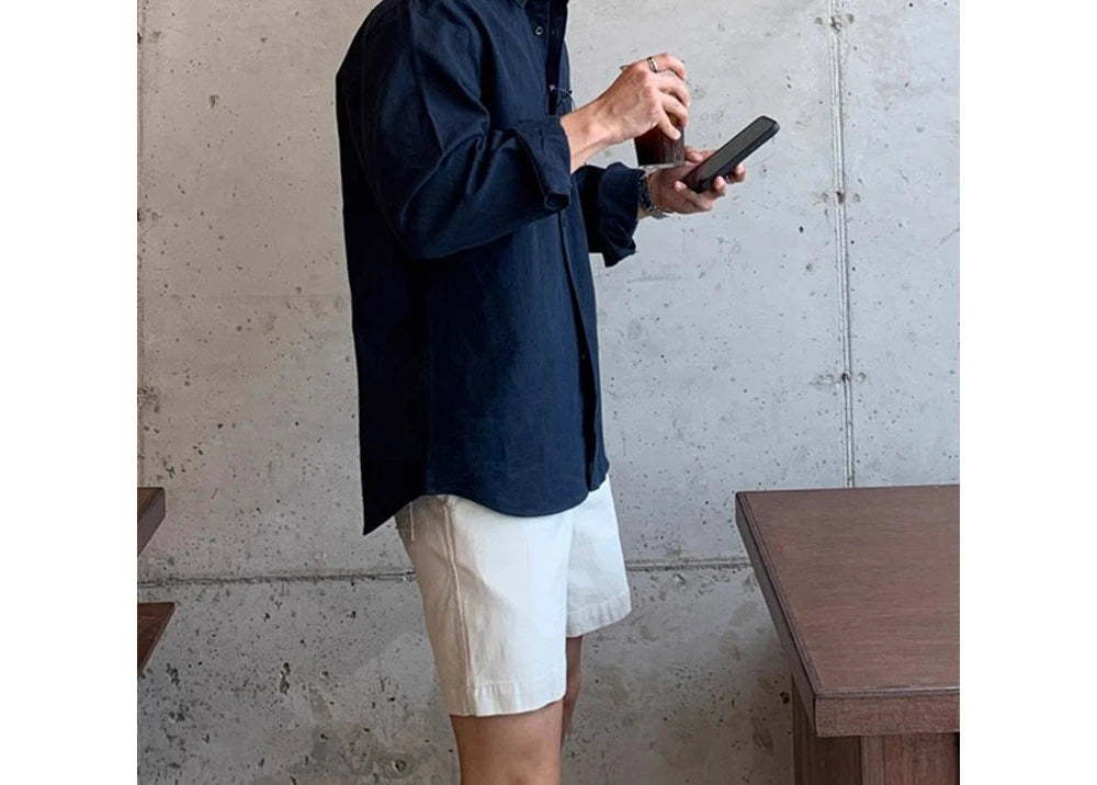High End Long Sleeved Shirt for Men, Spring and Autumn New Style, Loose and Casual Design Jacket Top