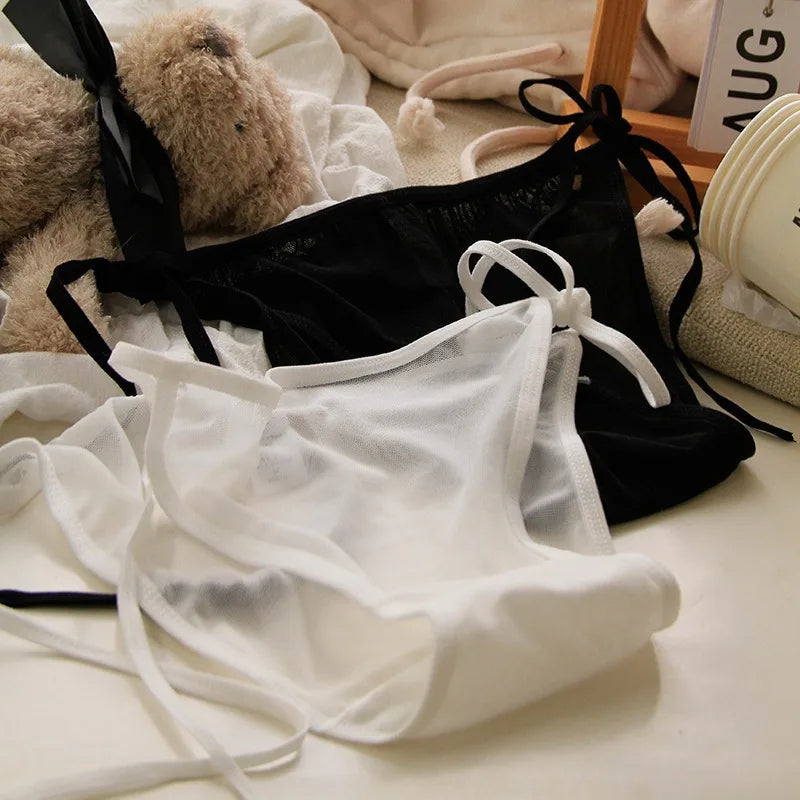 Sheer Mesh Low Waist Briefs for Women by QFVAN