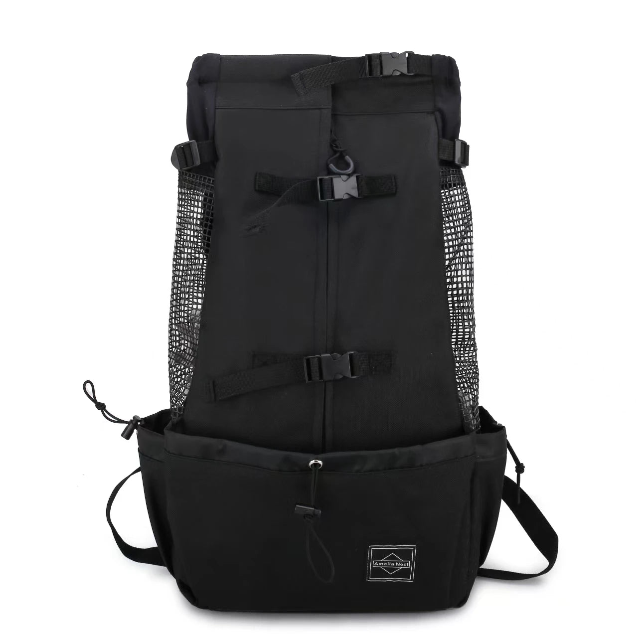 Durable Adjustable Nylon Pet Carrier Backpack for Medium Dogs