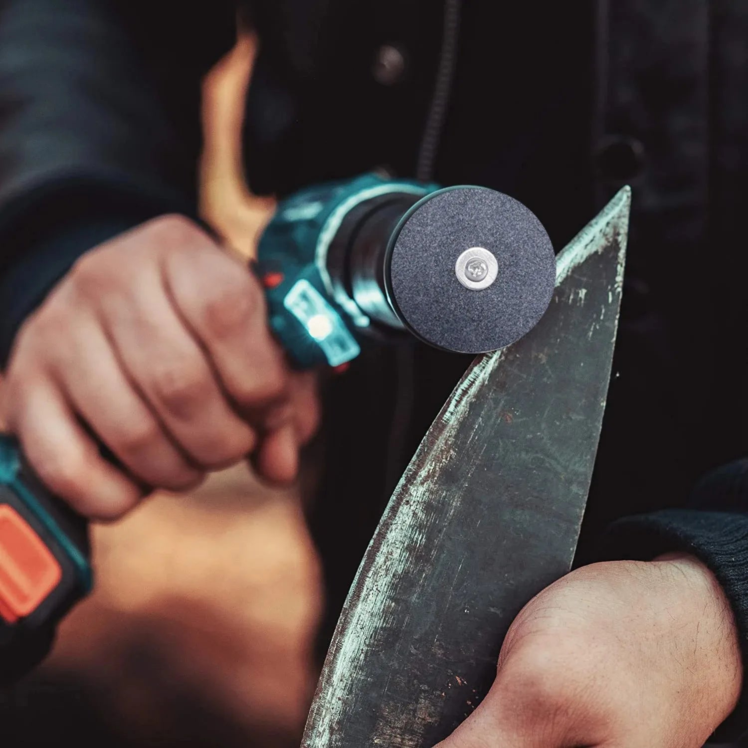 Lawn Mower Blade Sharpener for Electric and Hand Drills