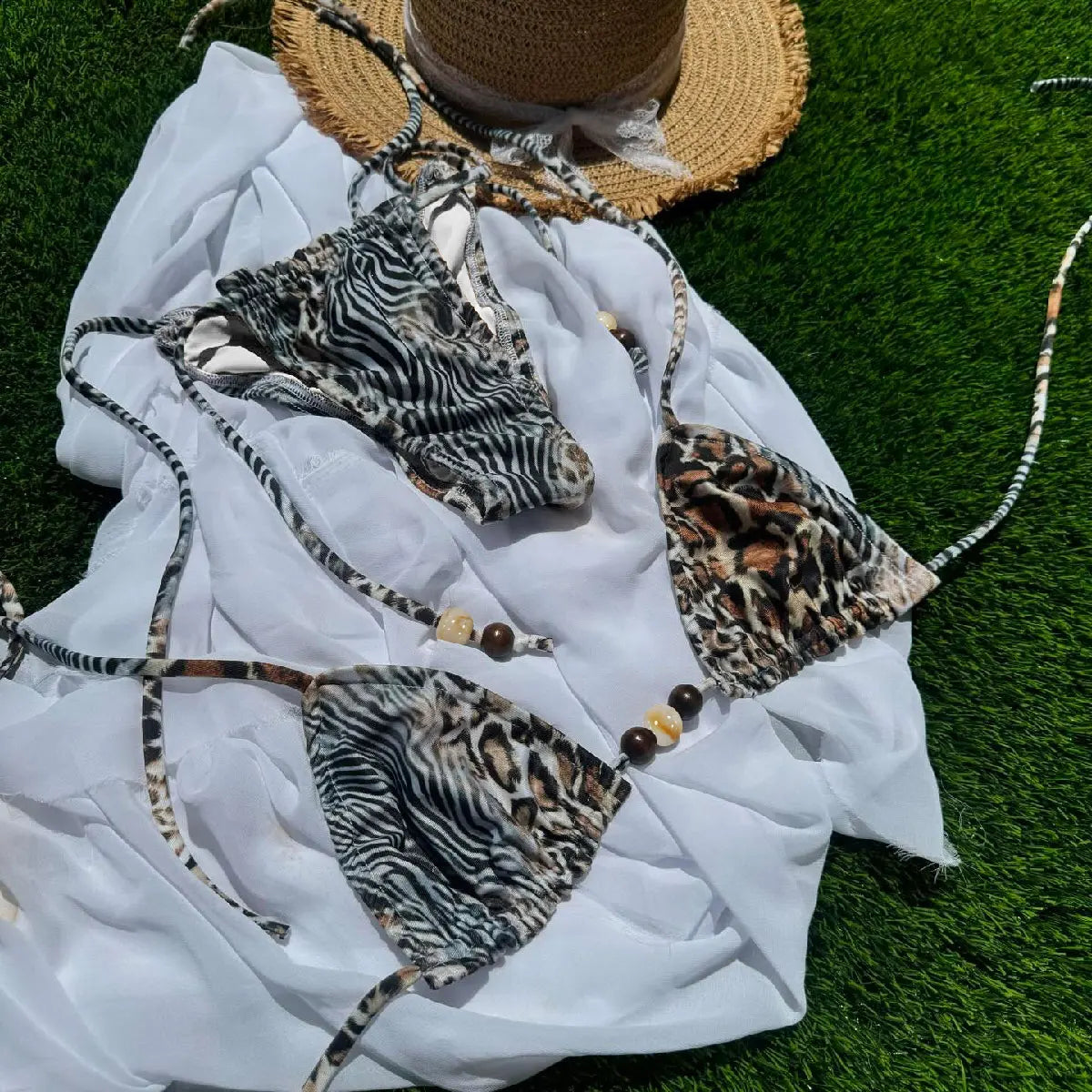 Shiny Bandeau Bikini Swimsuit for Women by MALEY LifeStyle