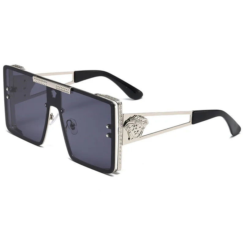 Oversized Fashion Sunglasses with Alloy Frames for Adults