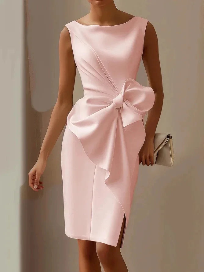 Elegant Sleeveless Summer Dress for Women in Solid Color
