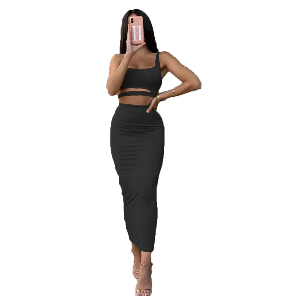 Stylish Polyester Two-Piece Mini Dress for Women