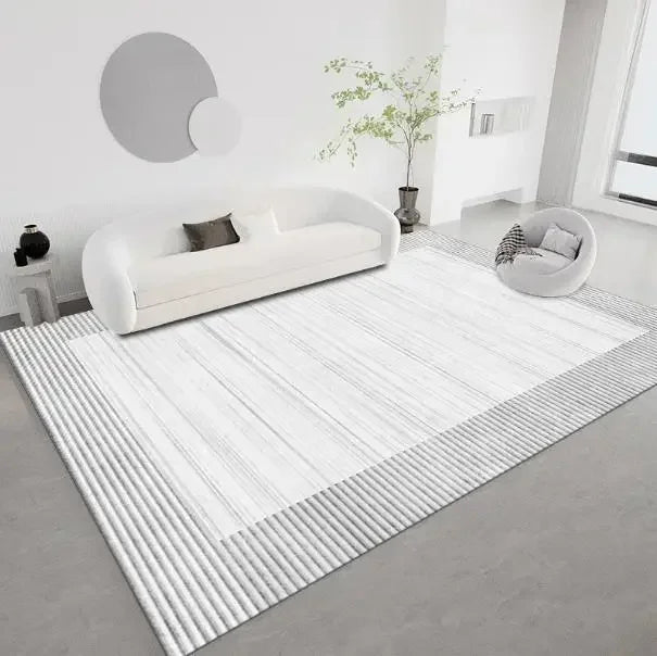 Large Gray Soft Lounge Rug for Modern Living Room and Bedroom