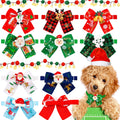 Vibrant Christmas Bow Tie Collection for Stylish Dogs