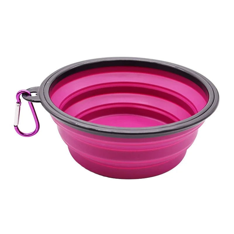 Collapsible Silicone Pet Travel Bowl for Food and Water