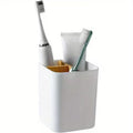 Plastic Bathroom Organizer with Three Compartments for Toothbrushes