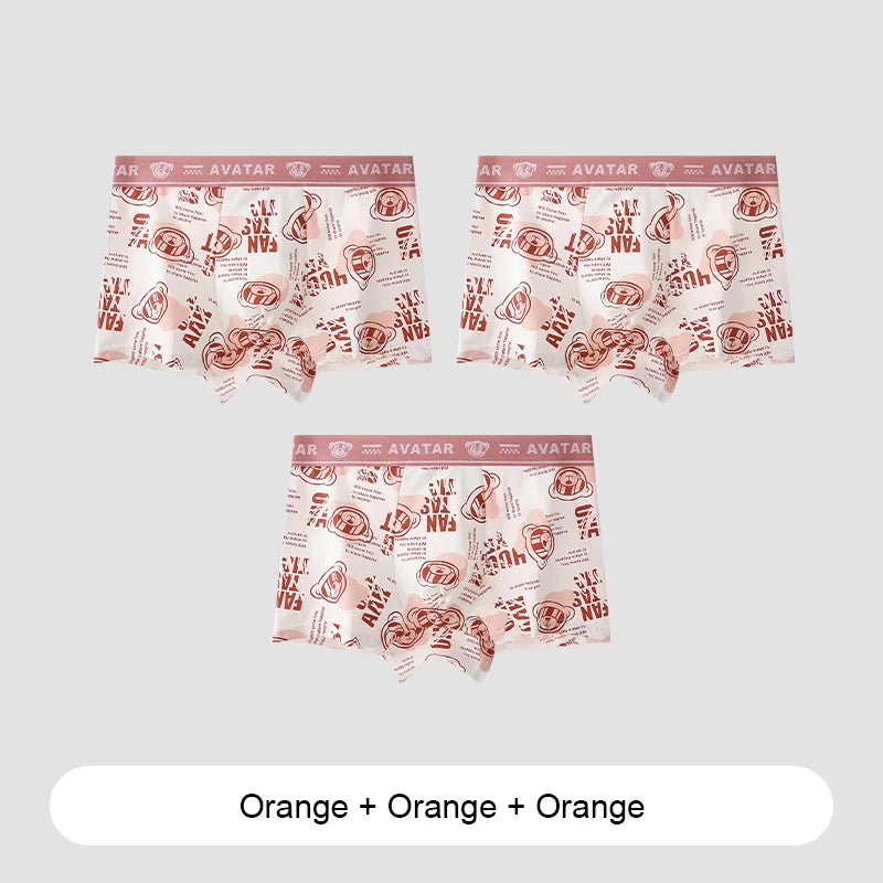 Men's Cartoon Boxer Shorts in Cotton and Elastane