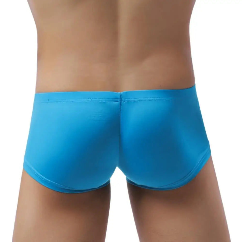Men's Ice Silk Boxer Shorts with U Convex Pouch