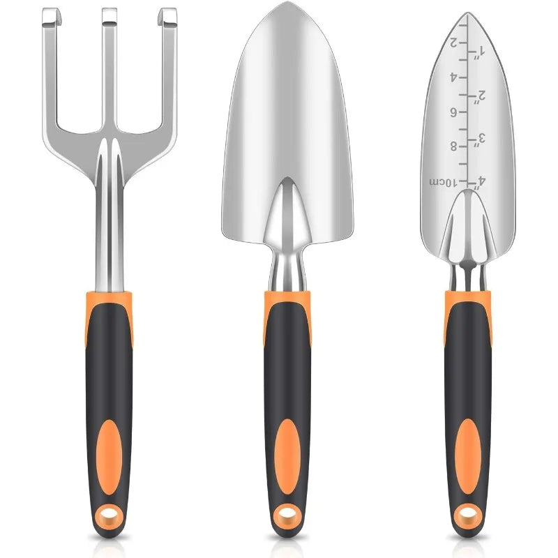 8 Piece Plastic Gardening Tool Set with Tote Bag and Pruning Shears
