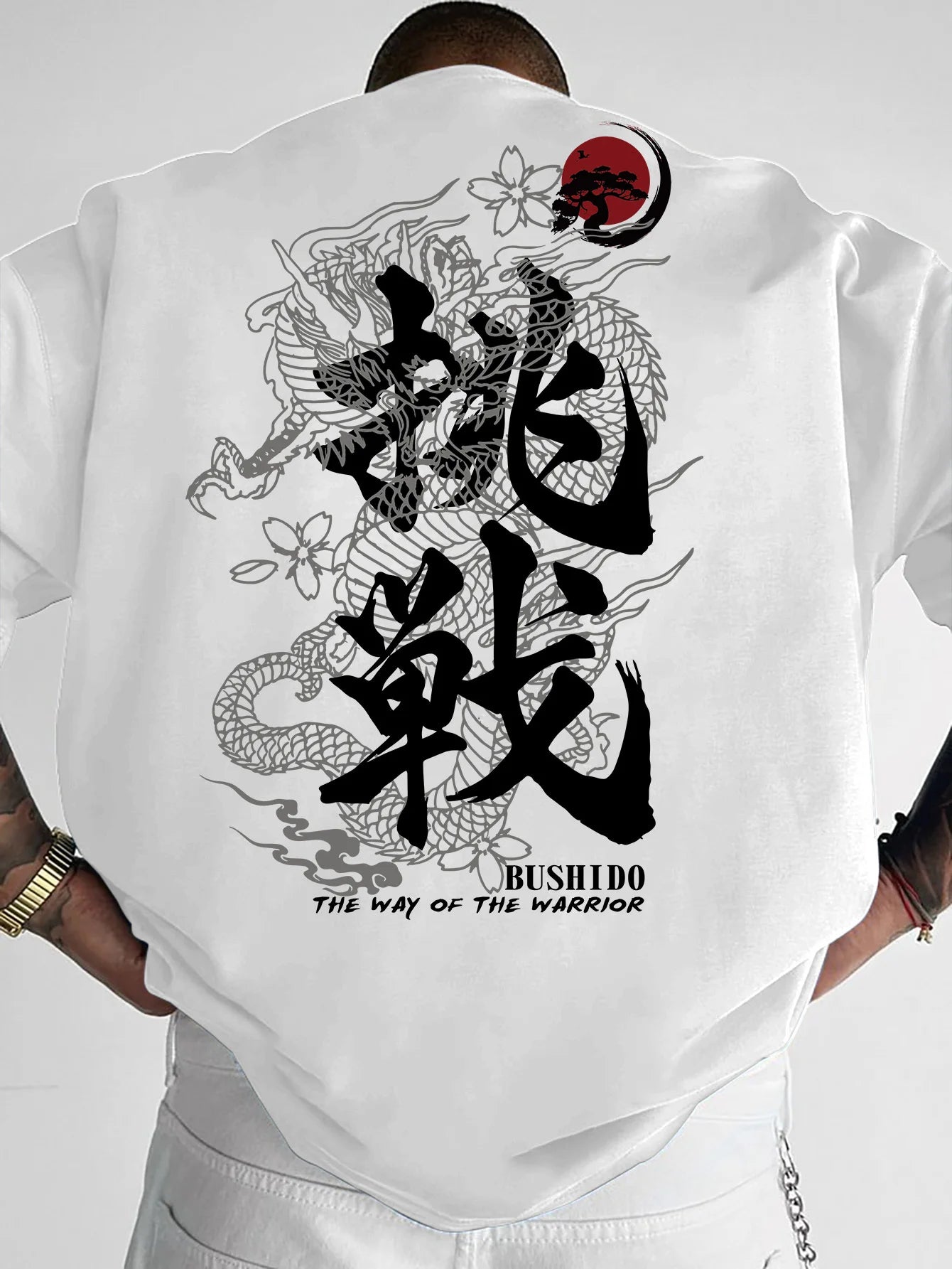 100% Cotton Men's T-shirt Street Style Short-sleeved Top with Dragon Pattern Print Suitable Summer Daily Commuting Casual Wear