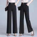 High Waist Wide Leg Pants for Women in White and Black