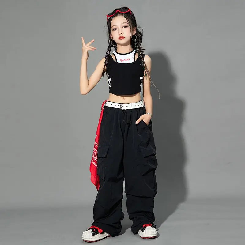 Trendy Girls Cargo Pants for Kids with Pockets 4-6Y