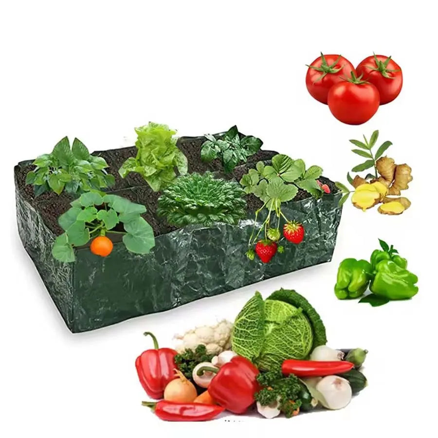 Dark Green Plastic Grow Bags for Garden Planters Outdoor