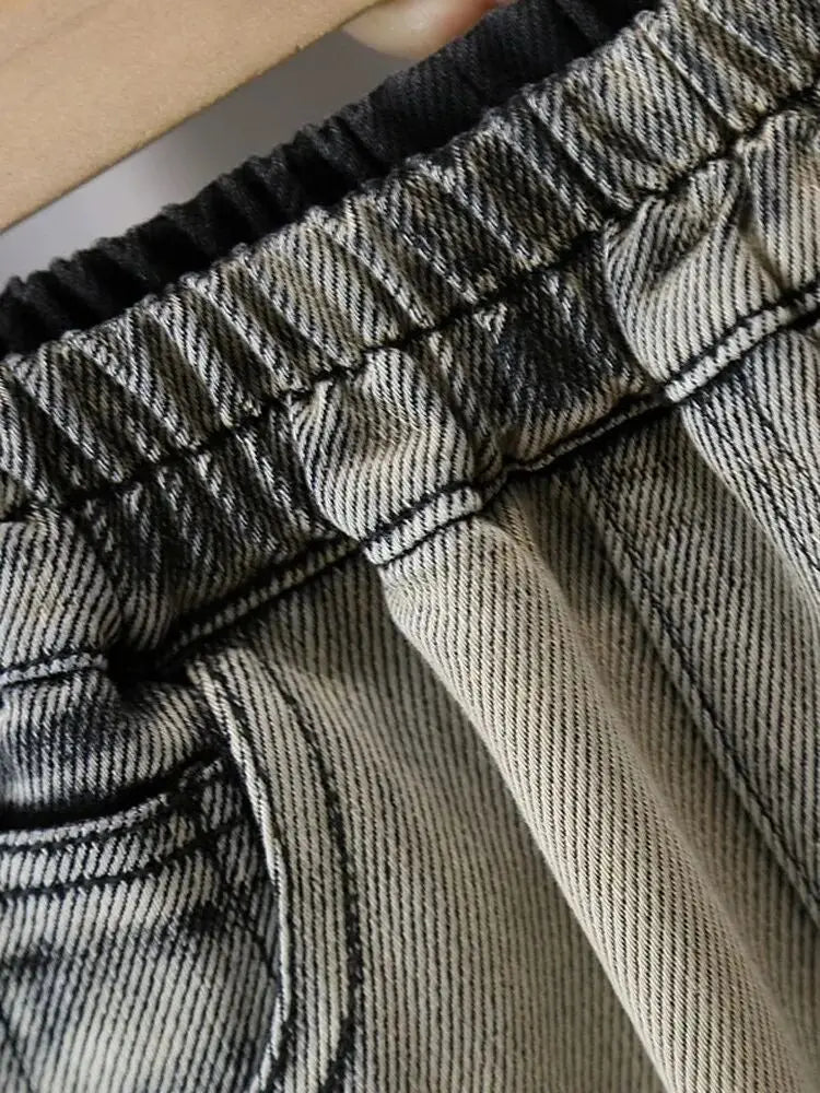 Casual Baby Boy Jeans for 4-6 Years with Elastic Waist