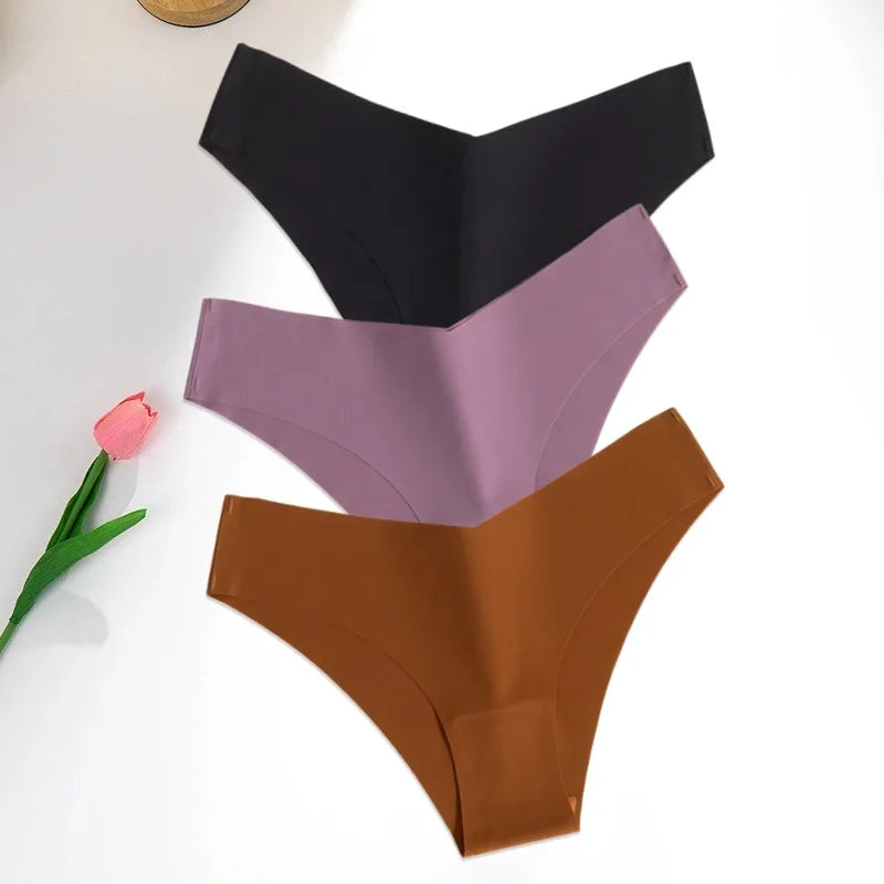 WarmSteps Women's Seamless G-String Panties 3Pcs Set