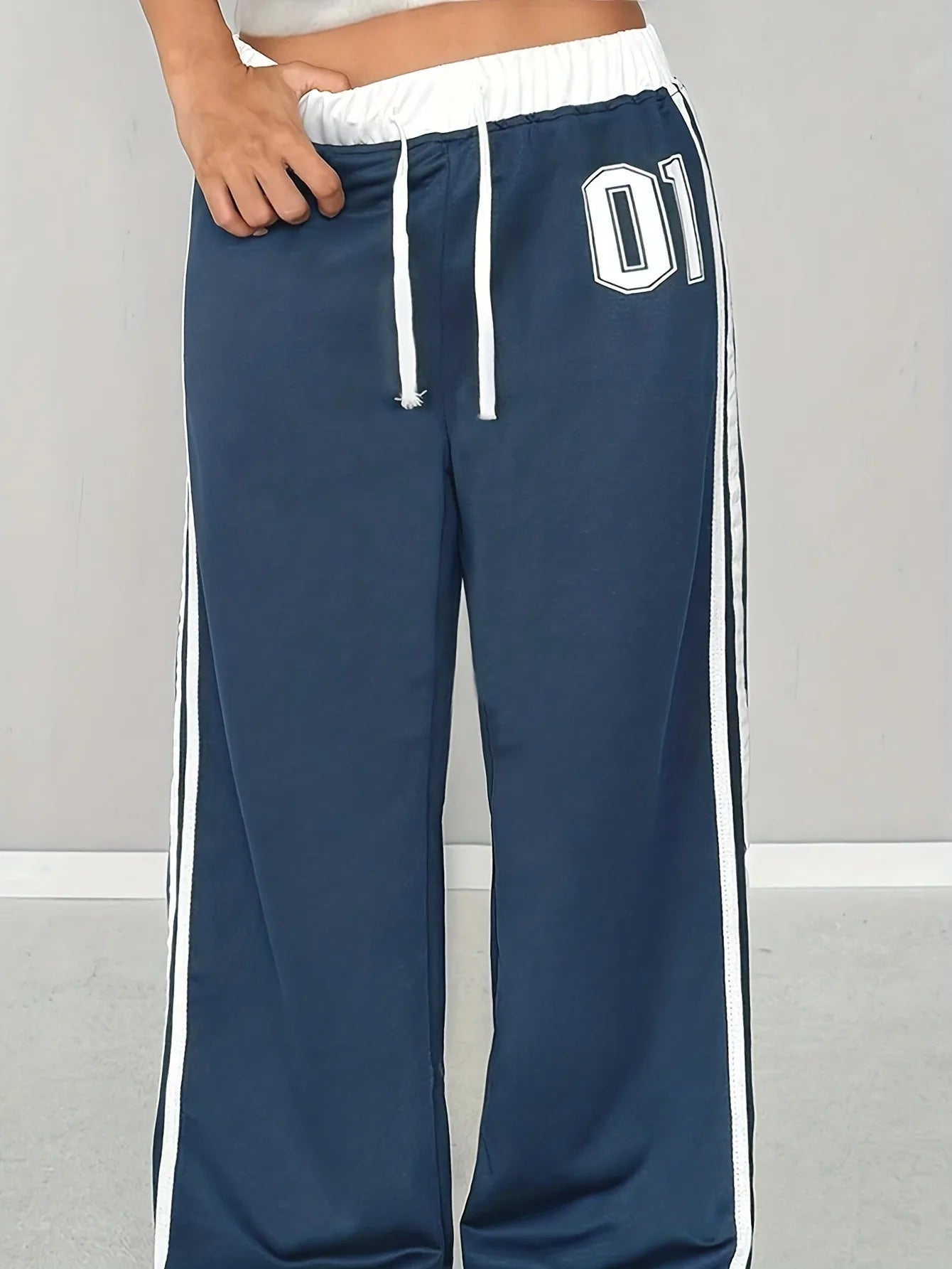 Girls Print Side Stripe Wide Leg Track Pants 4-6Y