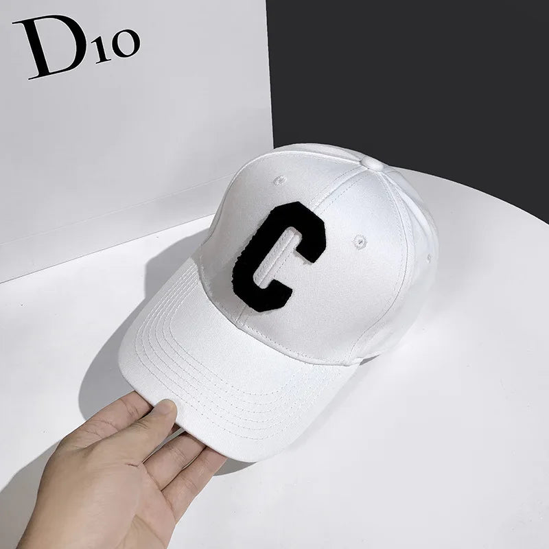 C Letter Embroidered Baseball Cap for Men and Women