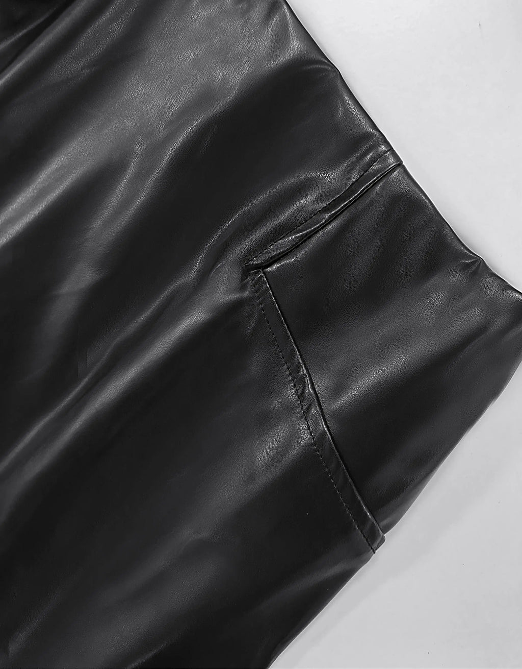 Knee-Length PU Leather Skirt for Women by MALEY LifeStyle