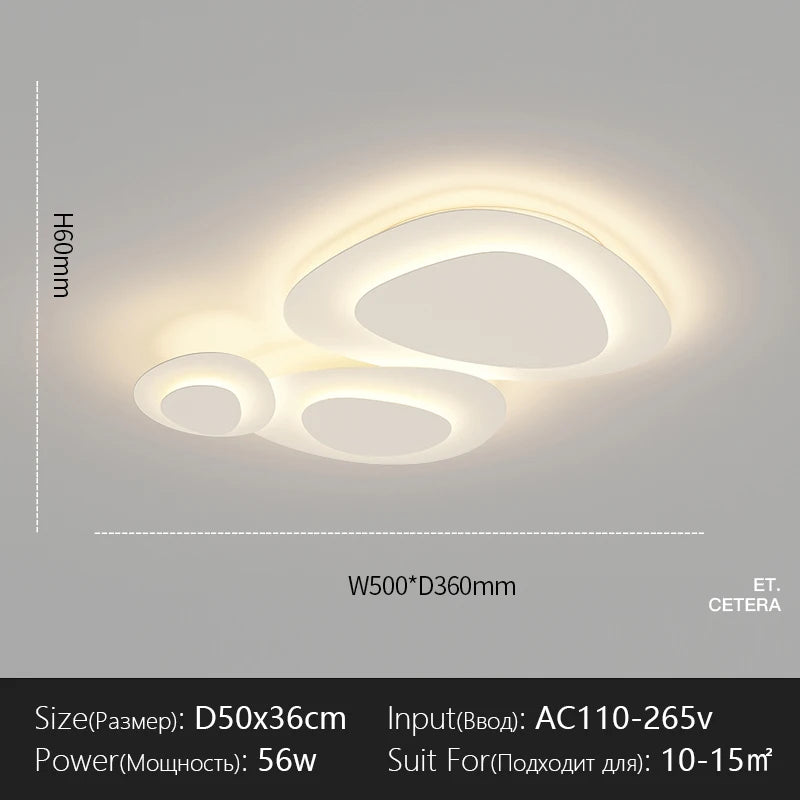 Milk White Art Deco Ceiling Lamp for Indoor Spaces