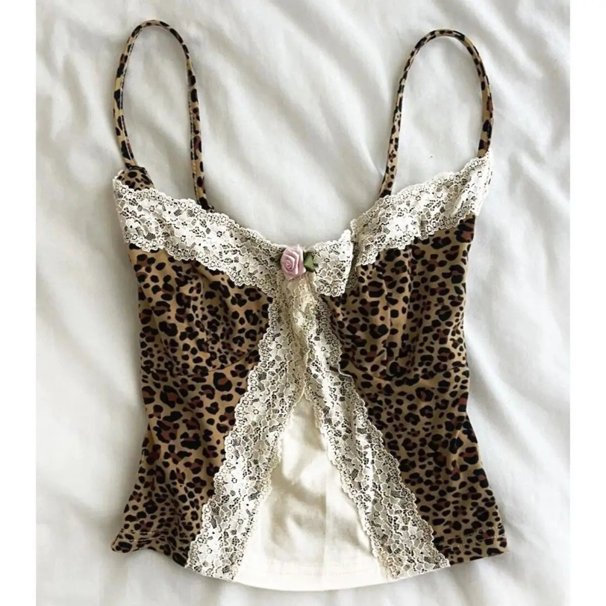 Floral Lace Halter Blouse for Women by ZHUOLIN