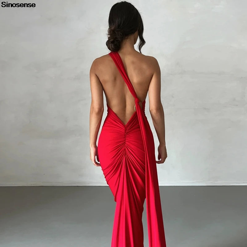 Elegant Backless Maxi Dress for Women by SINOSENSE