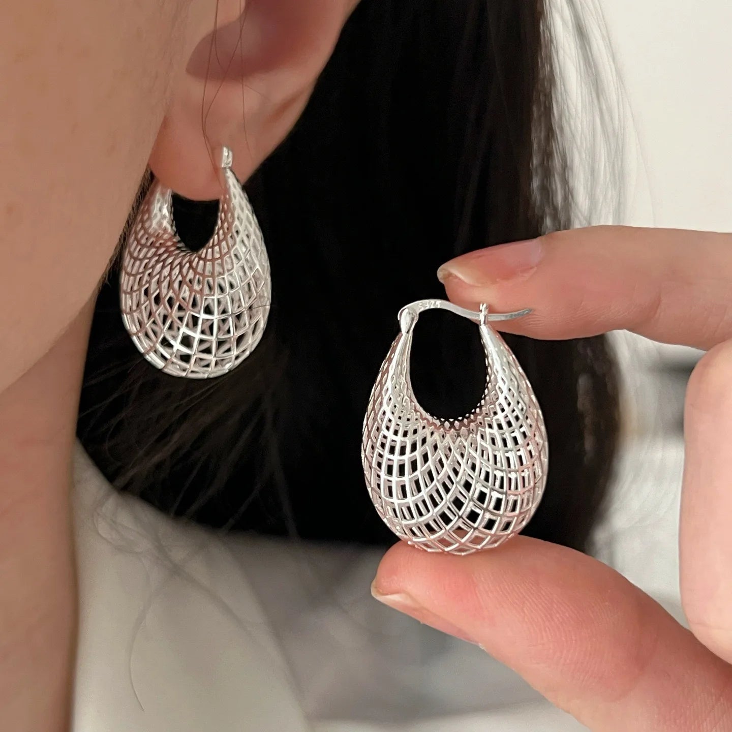Classic 925 Sterling Silver Hoop Earrings for Women