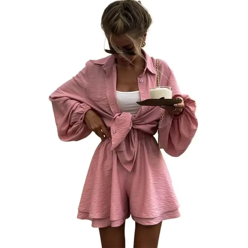 SITMCF Casual Loose Women's Summer Short Set