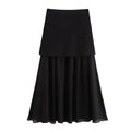 HH Womens Elegant Solid Long Skirt High Waist Beachwear