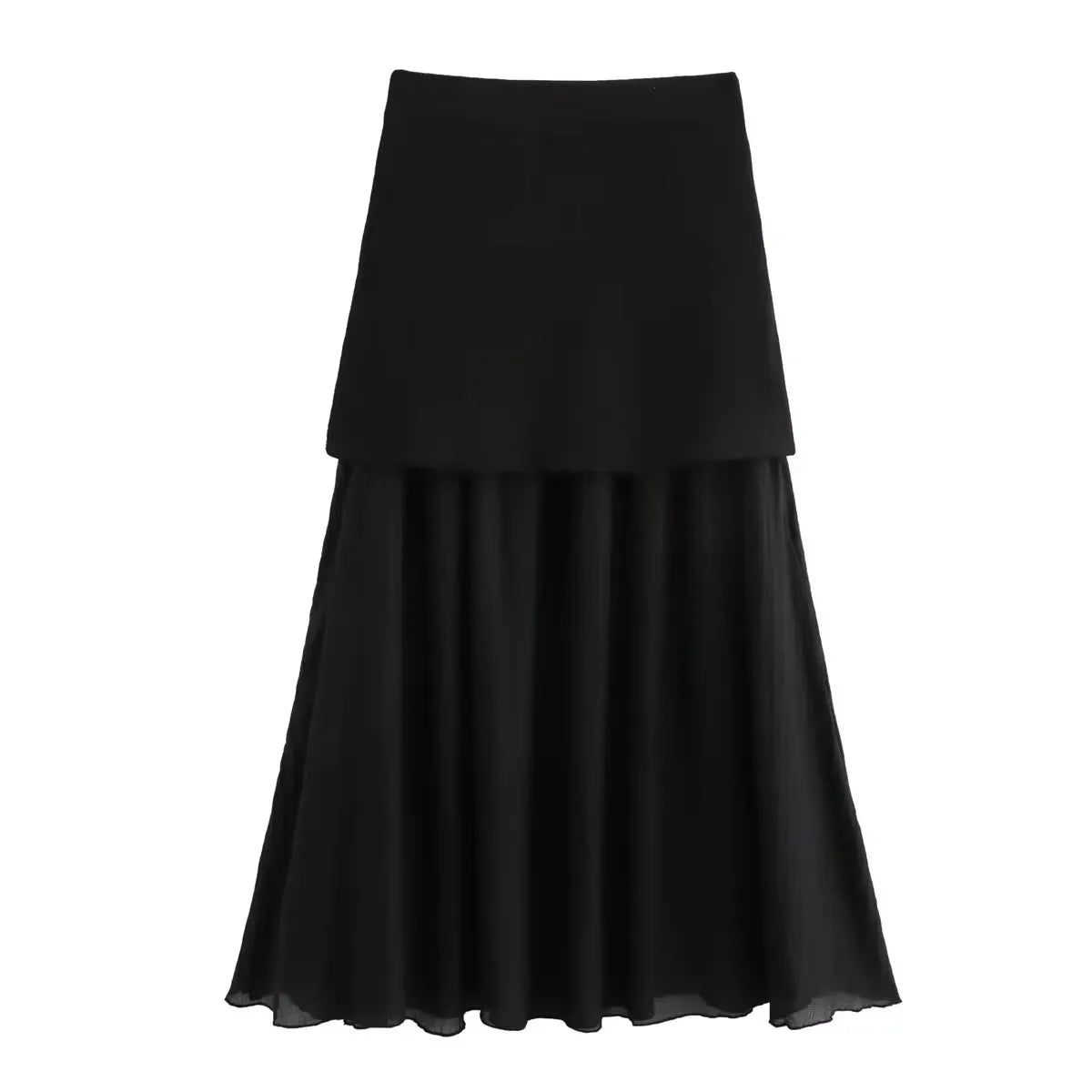HH Womens Elegant Solid Long Skirt High Waist Beachwear
