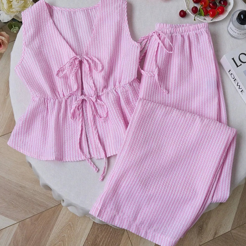 Comfortable Striped Lounge Set for Juniors by MALEY LifeStyle