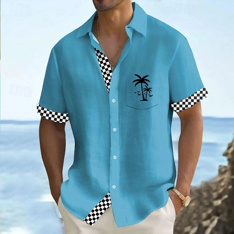 Men's Casual Hawaiian Shirt Short Sleeved 6XL Beach Wear