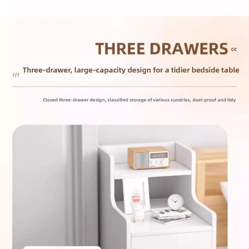 Modern Minimalist Narrow Bedside Table for Bedroom Use
