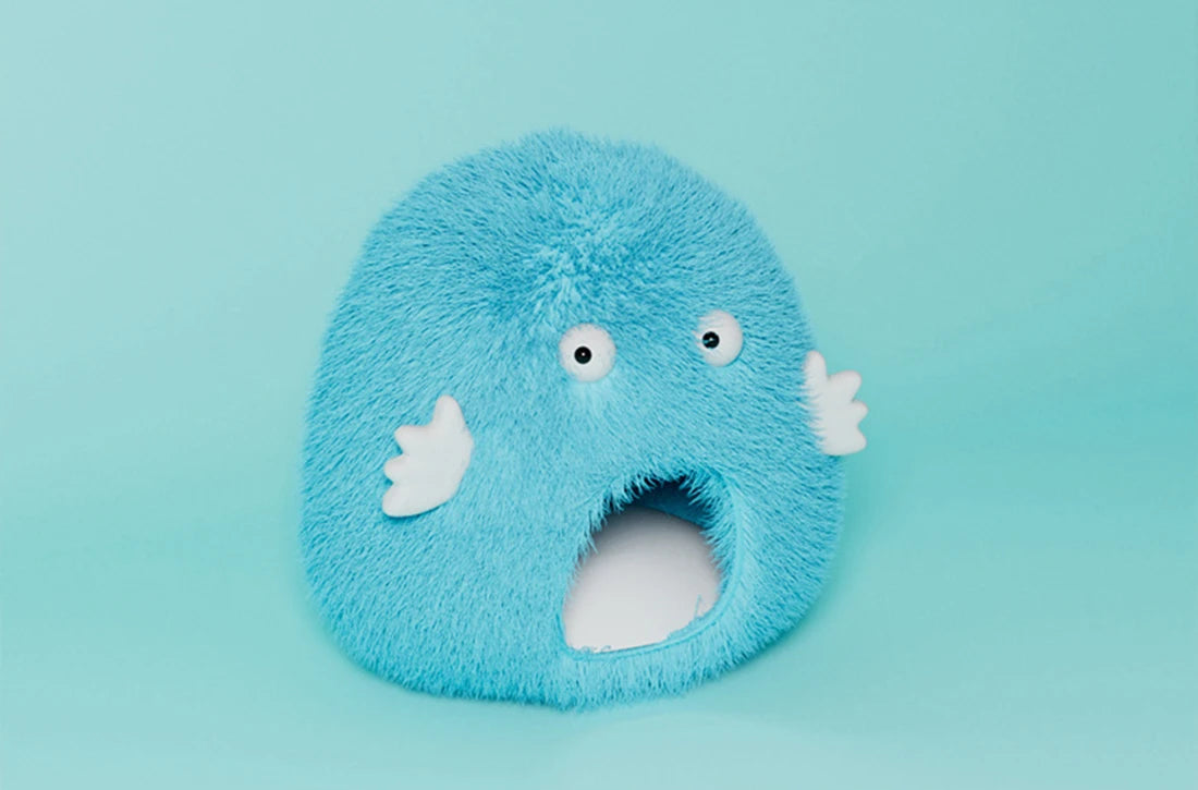 Cozy Plush Pet Cave with Cartoon Monster Design for Pets