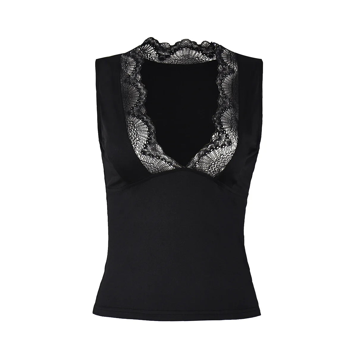 Sexy Lace V Neck Girdling Waist Tank Top Women Sleeveless Bare Midriff Halter Crop Tops Camisole Female Tube Top Cropped Vest