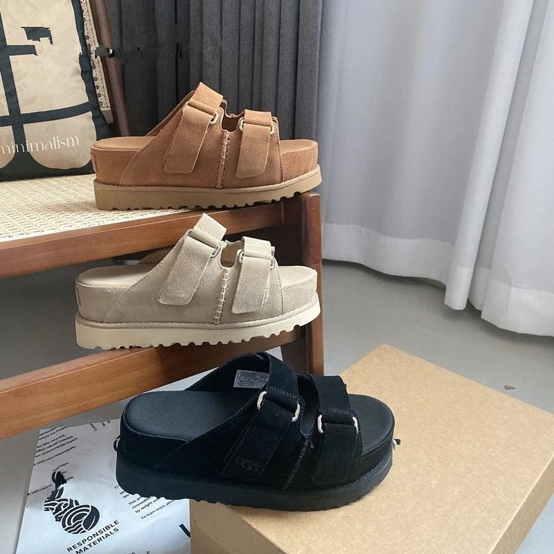 Luxury Genuine Leather Slippers for Women by VBCX
